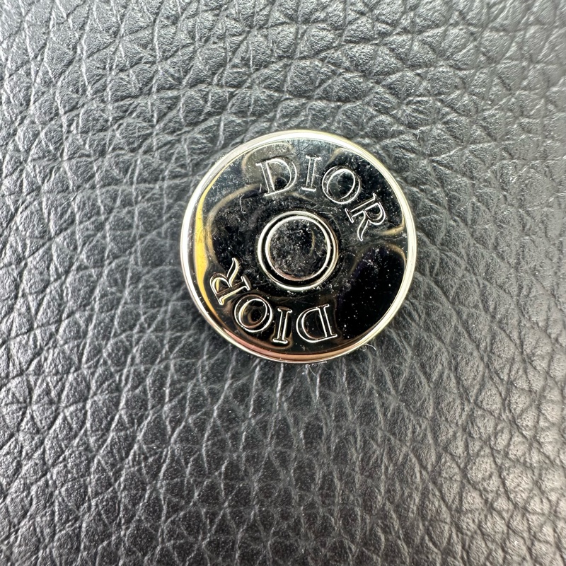 全新🔥DIOR Oblique Saddle 黑色真皮拼緹花馬鞍包 晶片款-9