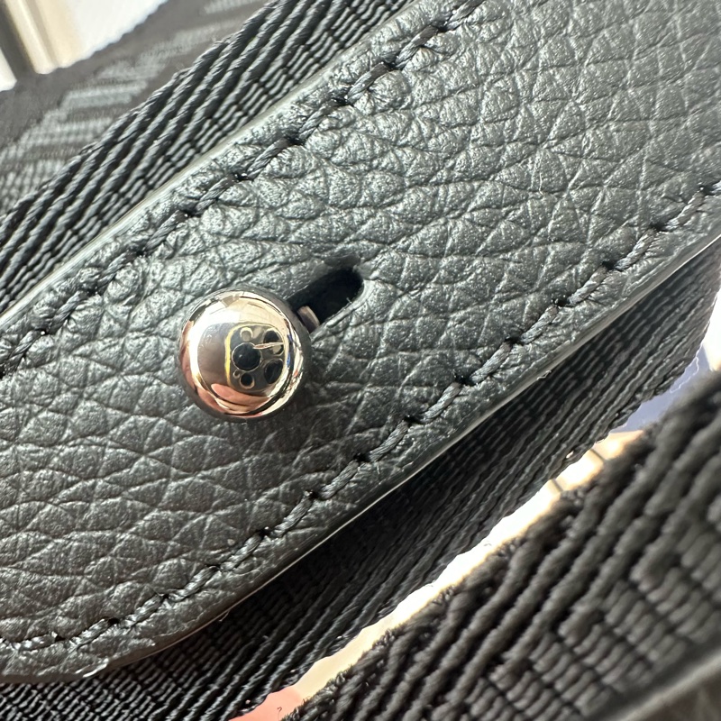 全新🔥DIOR Oblique Saddle 黑色真皮拼緹花馬鞍包 晶片款-12