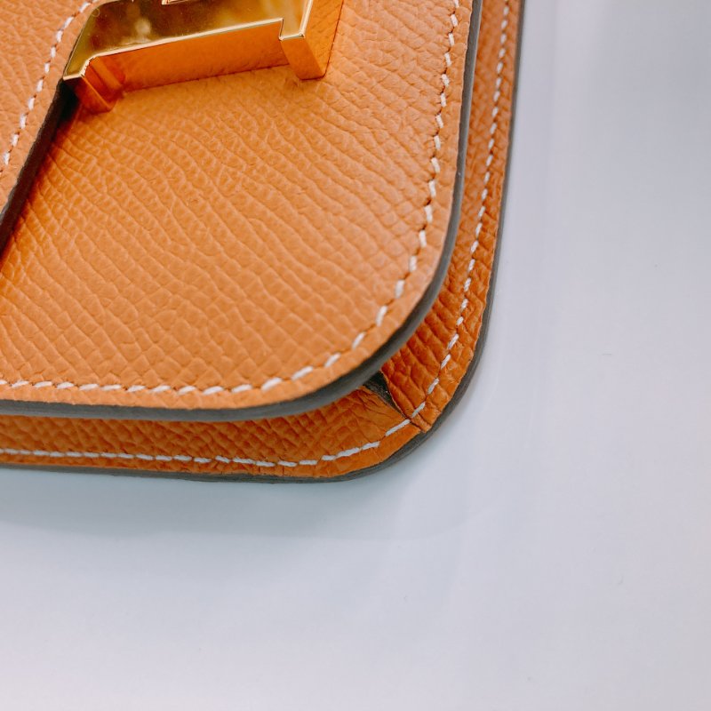 MS0375 Hermes 愛馬仕 康康 錢包 銀包 卡包 棕色 Constance Slim Wallet Epsom Gold x GHW-5