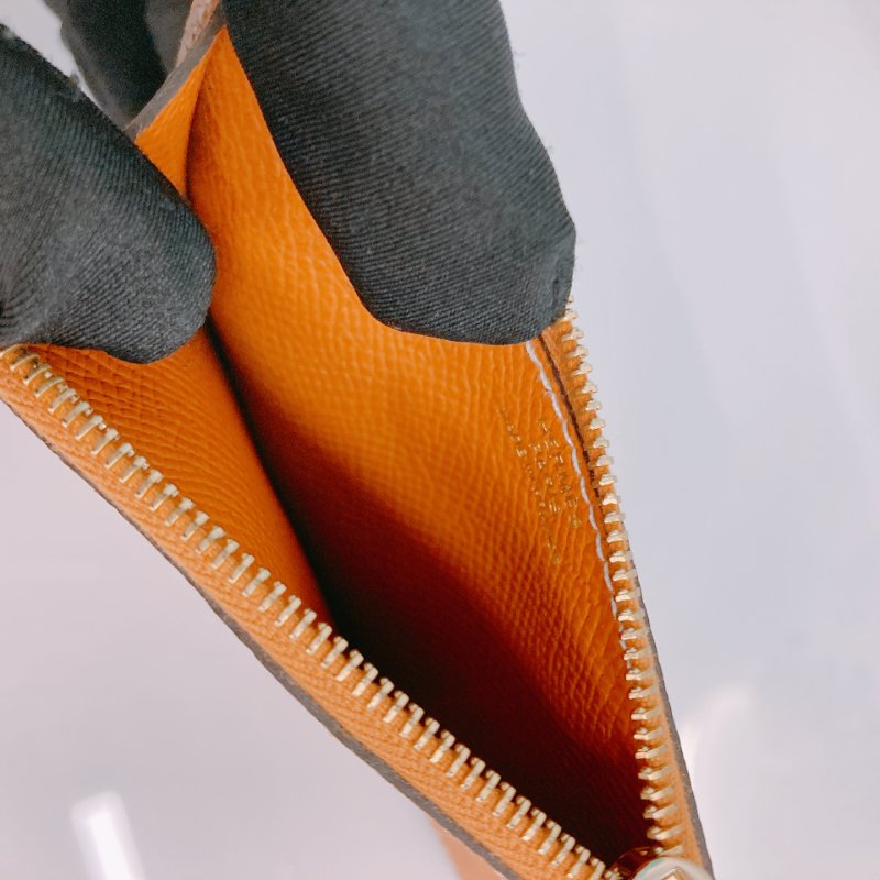 MS0375 Hermes 愛馬仕 康康 錢包 銀包 卡包 棕色 Constance Slim Wallet Epsom Gold x GHW-22