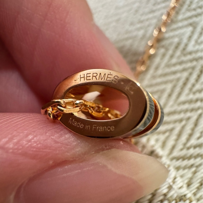 Hermes Mini POP H項鍊 黑/玫瑰金 🖤 超美氣質配色 全新品-4