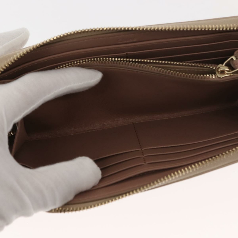 【日本直送】Chloe Sense 長版皮夾 皮革 米色 正品 148479-17