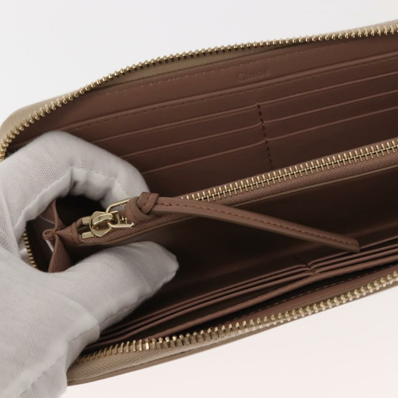 【日本直送】Chloe Sense 長版皮夾 皮革 米色 正品 148479-19