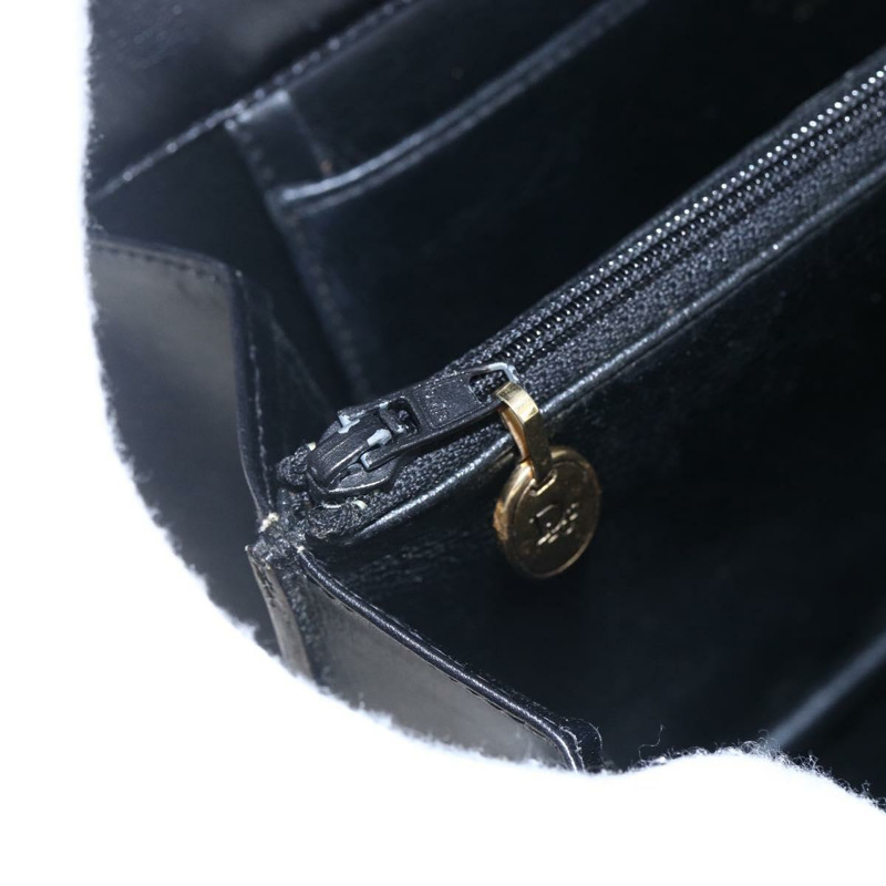 【日本直送】Christian Dior 手提包 皮革 黑色 金色 正品 150570-8