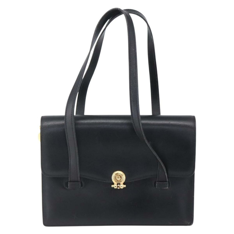 【日本直送】Christian Dior 手提包 皮革 黑色 金色 正品 150570-12