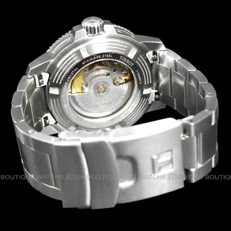 金鐸精品~2490 TISSOT 天梭 SEASTAR海洋之星43mm灰色面盤 自動上鍊潛水男錶-2