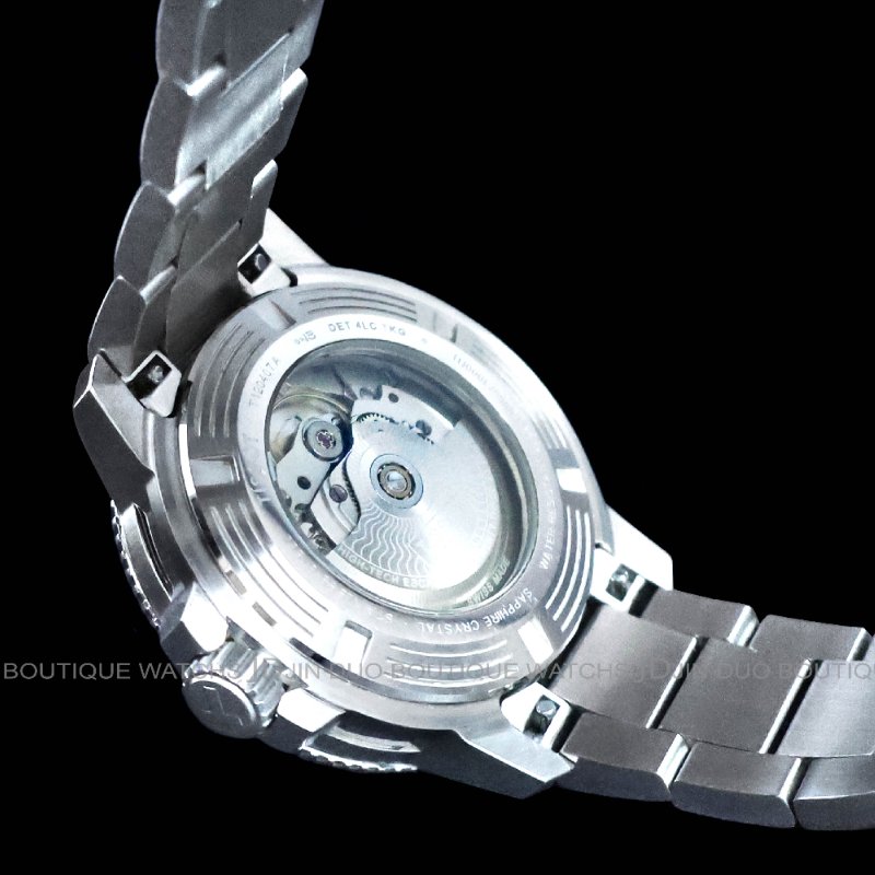 金鐸精品~2490 TISSOT 天梭 SEASTAR海洋之星43mm灰色面盤 自動上鍊潛水男錶-4