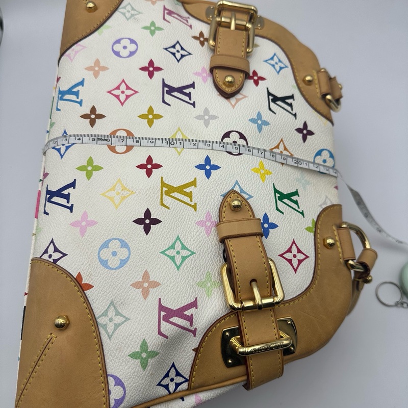 Lv 路易威登中古白三彩Claudia 克劳迪亚手提单肩包-2