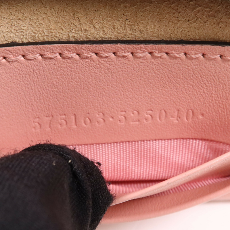 GUCCI 牛皮皮革GG Marmont銀扣鏈帶肩背袋-13