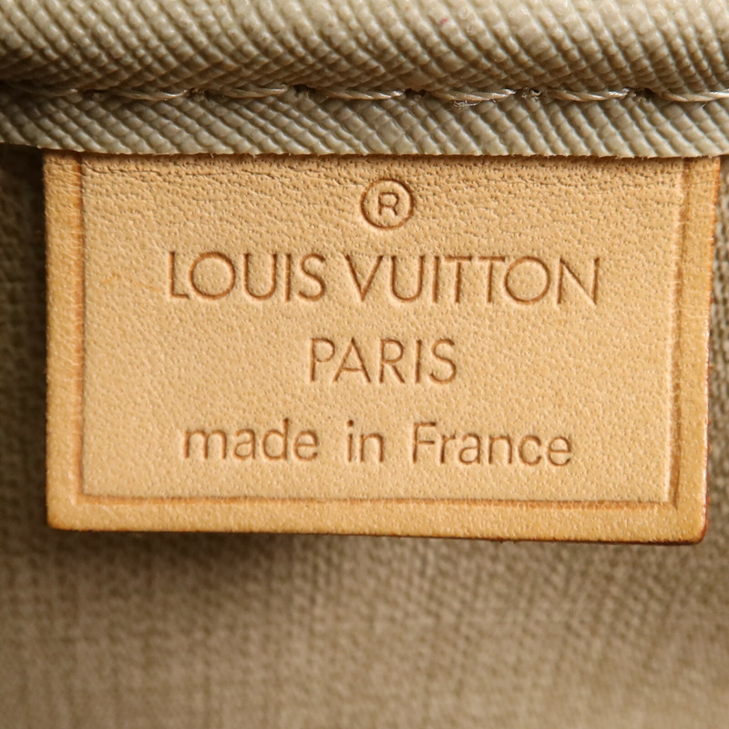 LOUIS VUITTON Monogram Deauville金扣手挽袋棕色-6