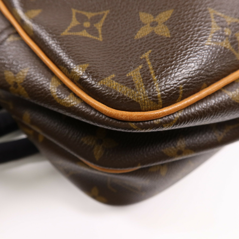 LOUIS VUITTON Monogram Reporter PM金扣肩背袋棕色-8