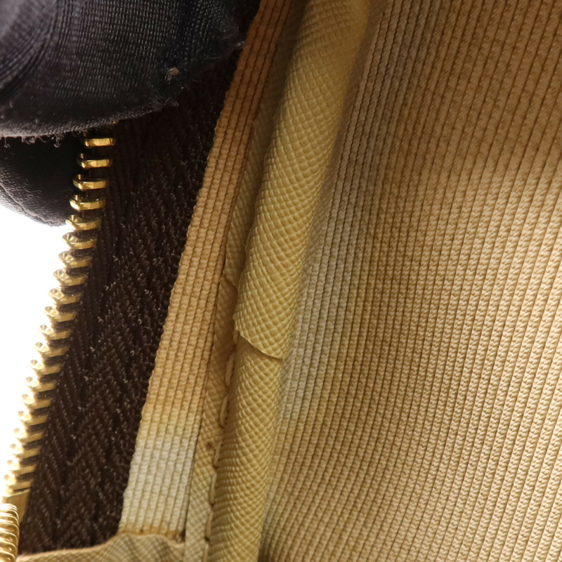 LOUIS VUITTON Monogram Reporter PM金扣肩背袋棕色-15