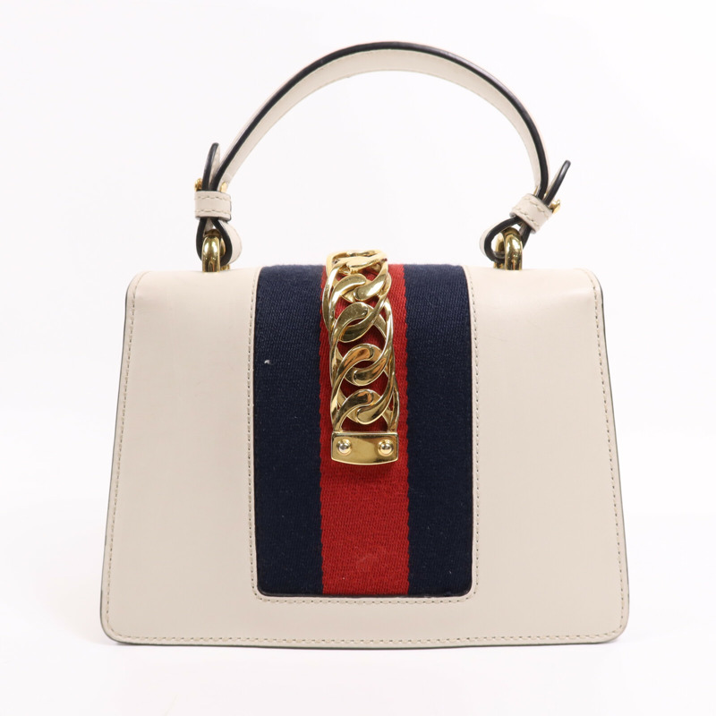 GUCCI 牛皮皮革Sylvie金扣手挽肩背兩用袋-1