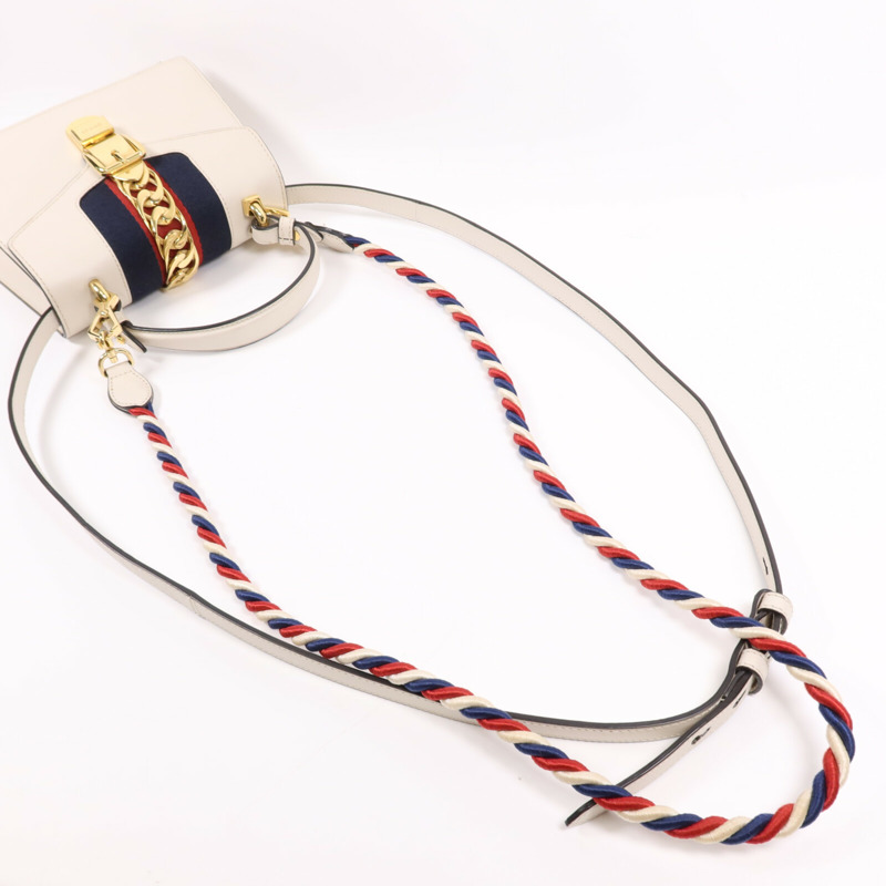 GUCCI 牛皮皮革Sylvie金扣手挽肩背兩用袋-11