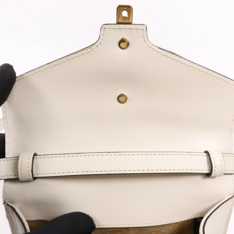 GUCCI 牛皮皮革Sylvie金扣手挽肩背兩用袋-12