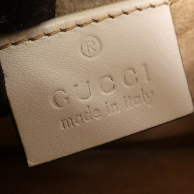 GUCCI 牛皮皮革Sylvie金扣手挽肩背兩用袋-16