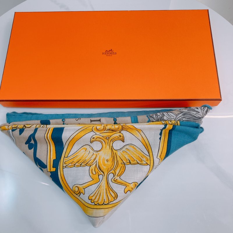 MS0376 Hermes 愛馬仕 三角巾 披肩 絲巾 山羊絨 Etriers Remix Giant Cashmere Triangle Scarf Multi Colour-10