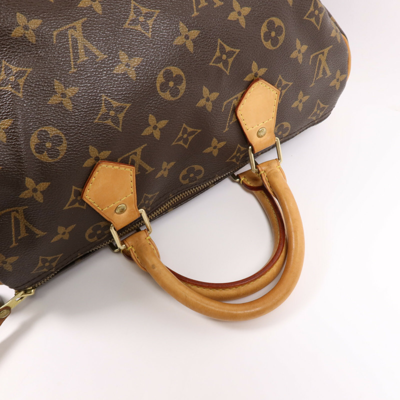 LOUIS VUITTON Monogram Speedy 30金扣手挽袋-4
