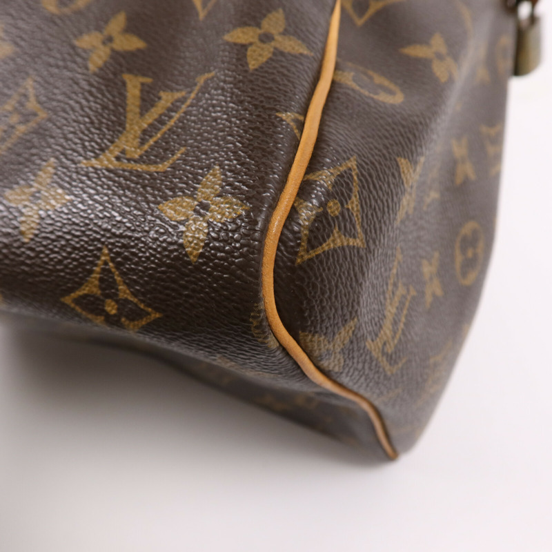 LOUIS VUITTON Monogram Speedy 30金扣手挽袋-14