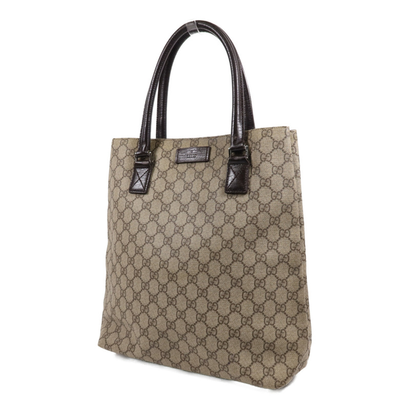 GUCCI 塗層帆布Tote Bag銀扣手挽袋-2