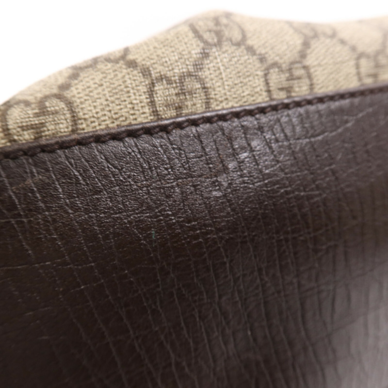 GUCCI 塗層帆布Tote Bag銀扣手挽袋-9