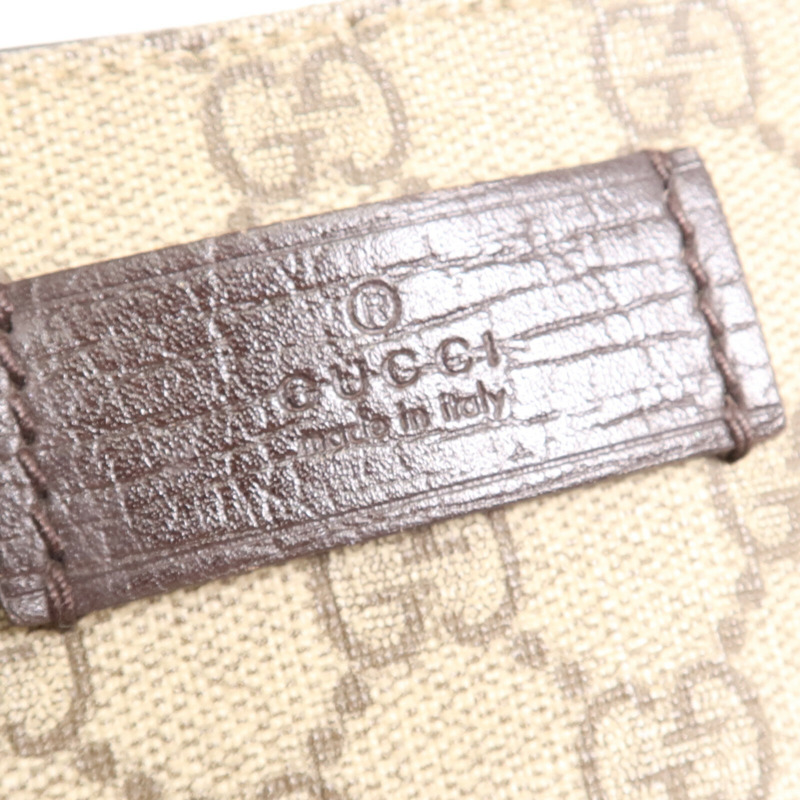 GUCCI 塗層帆布Tote Bag銀扣手挽袋-14