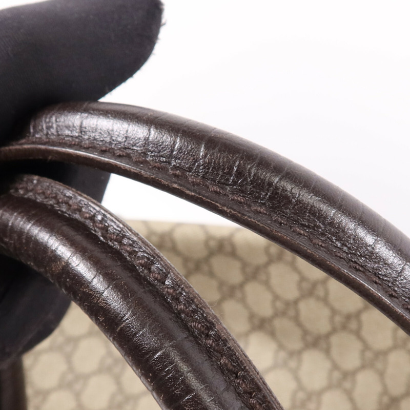 GUCCI 塗層帆布Tote Bag銀扣手挽袋-20