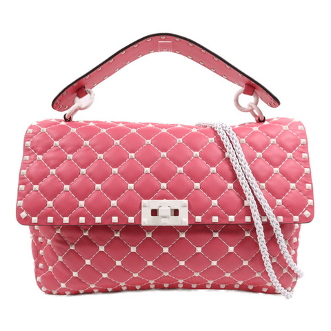 Valentino 牛皮皮革Rocktud Spike手挽肩背兩用袋