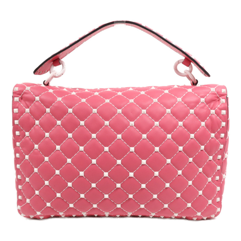 Valentino 牛皮皮革Rocktud Spike手挽肩背兩用袋-1