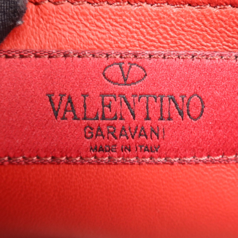 Valentino 牛皮皮革Rocktud Spike手挽肩背兩用袋-14