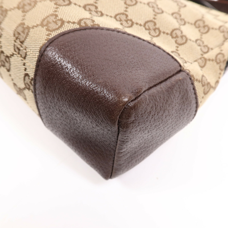 GUCCI 帆布Shoulder Bag銀扣肩背袋-4