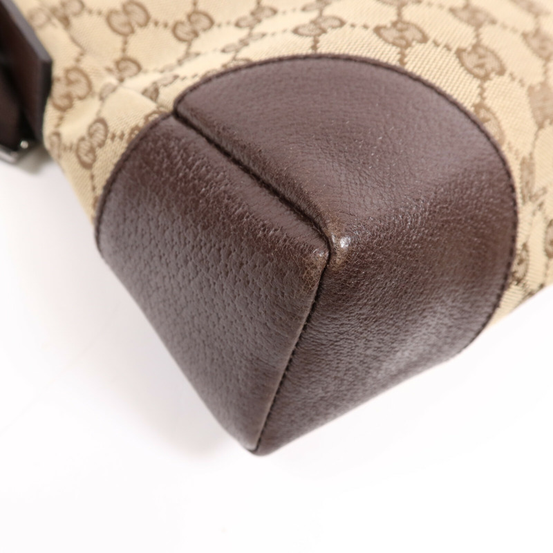 GUCCI 帆布Shoulder Bag銀扣肩背袋-5