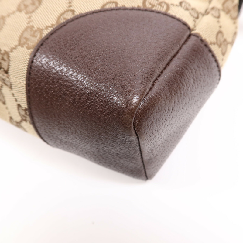 GUCCI 帆布Shoulder Bag銀扣肩背袋-6