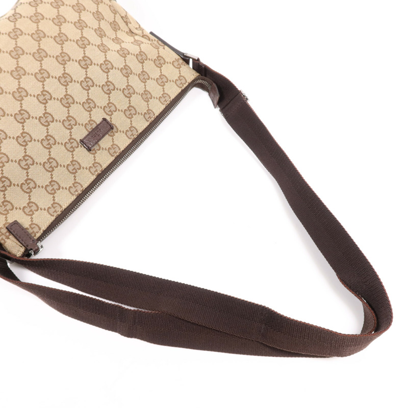 GUCCI 帆布Shoulder Bag銀扣肩背袋-8