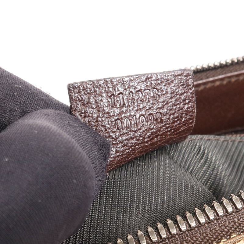 GUCCI 帆布Shoulder Bag銀扣肩背袋-14