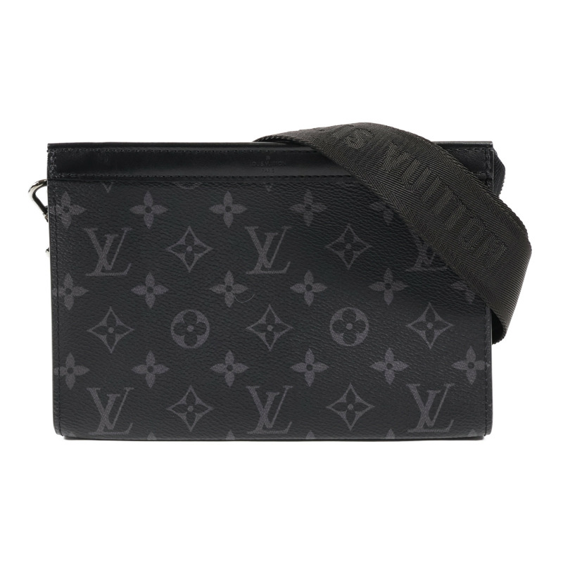 LOUIS VUITTON Monogram Eclipse Gaston銀扣肩背袋-0