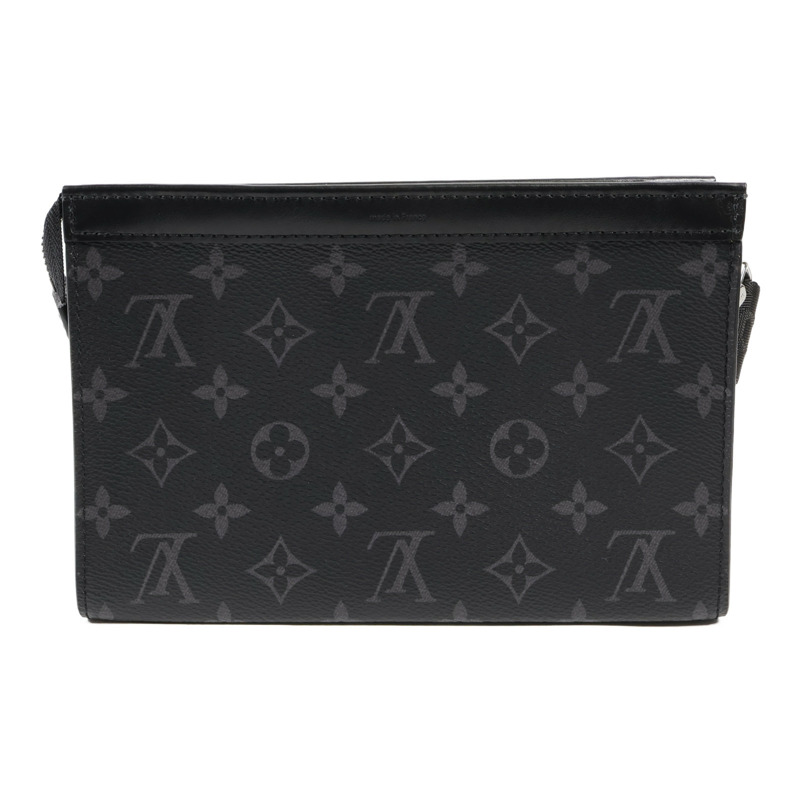 LOUIS VUITTON Monogram Eclipse Gaston銀扣肩背袋-1
