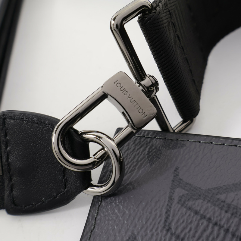 LOUIS VUITTON Monogram Eclipse Gaston銀扣肩背袋-6