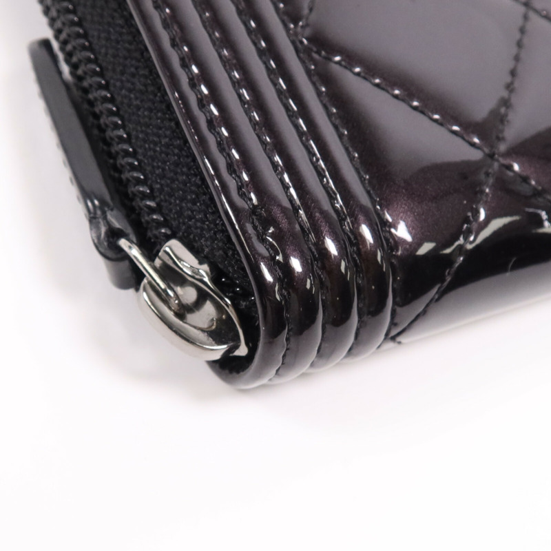 CHANEL 漆皮皮革Long Wallet銀扣長錢包-12