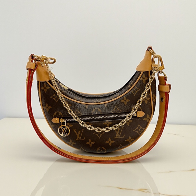 莉亞精品♡Lv M81098 老花 彎月 月亮包 二手-0