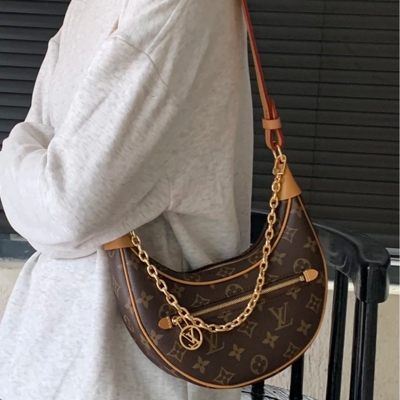 莉亞精品♡Lv M81098 老花 彎月 月亮包 二手-1