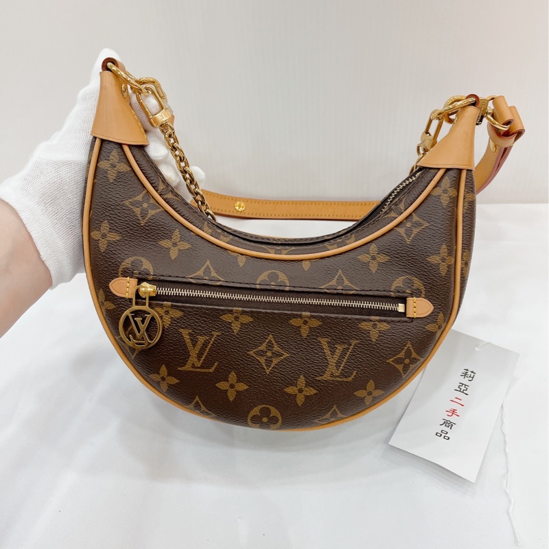 莉亞精品♡Lv M81098 老花 彎月 月亮包 二手-3