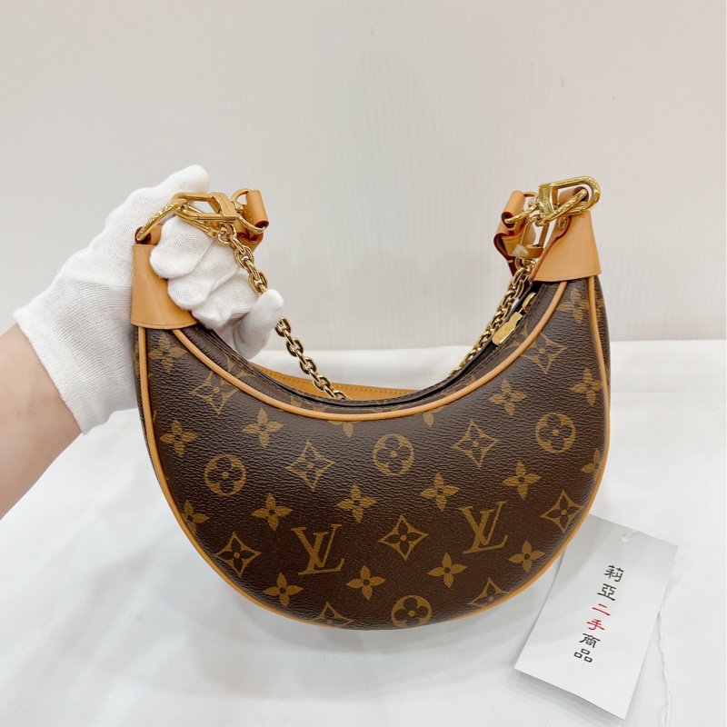 莉亞精品♡Lv M81098 老花 彎月 月亮包 二手-5