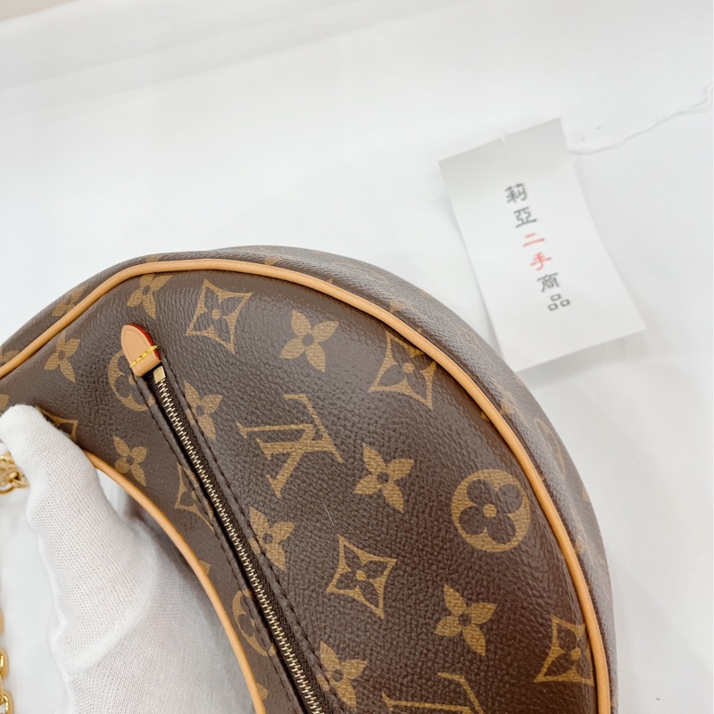 莉亞精品♡Lv M81098 老花 彎月 月亮包 二手-13