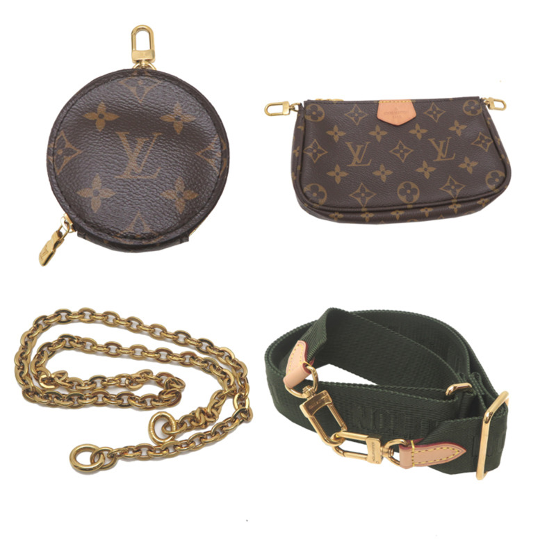 路易威登 Multi Pochette Accessoires 女士手拿包 M44813 Monogram 棕色-7
