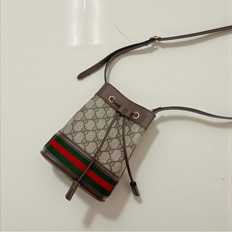 莉亞精品♡Gucci 550620 Mini老花水桶  二手-0