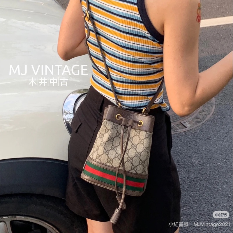 莉亞精品♡Gucci 550620 Mini老花水桶  二手-2