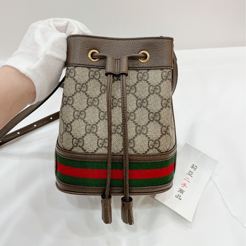 莉亞精品♡Gucci 550620 Mini老花水桶  二手-3