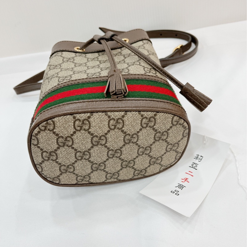 莉亞精品♡Gucci 550620 Mini老花水桶  二手-7
