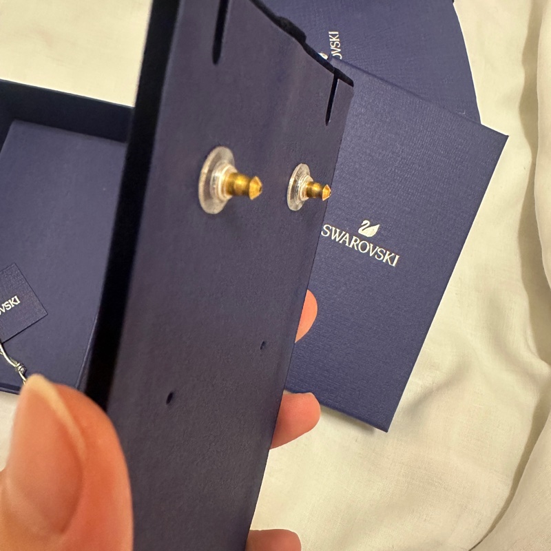 施華洛世奇SWAROVSKI 藍寶石垂釣耳環-2